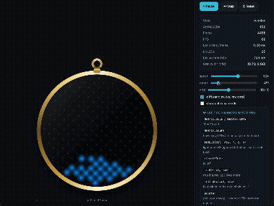 FluidSim2d sloshing around the round display