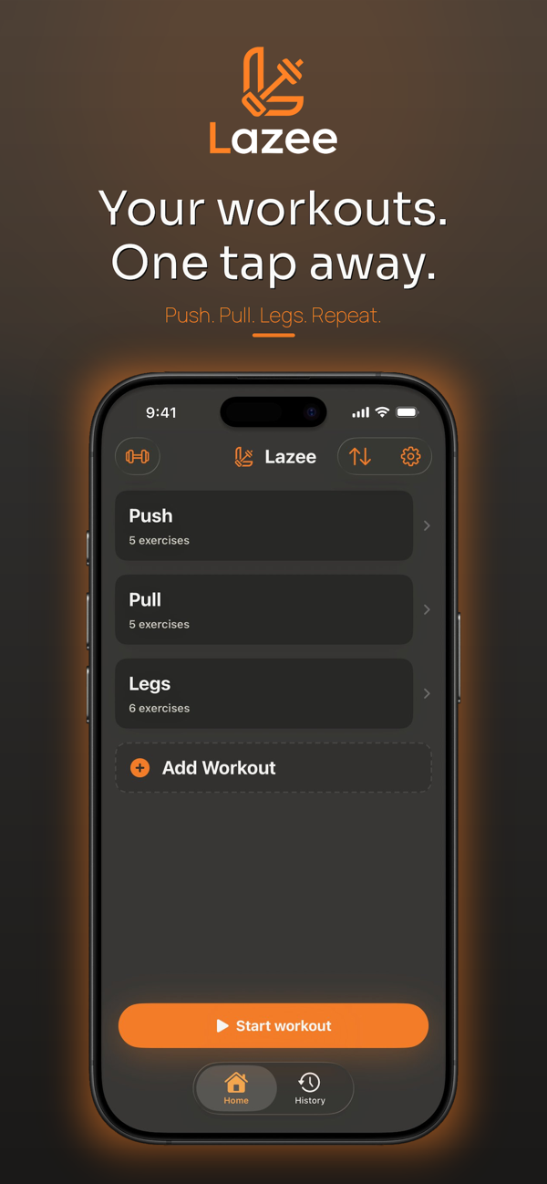 Lazee home screen