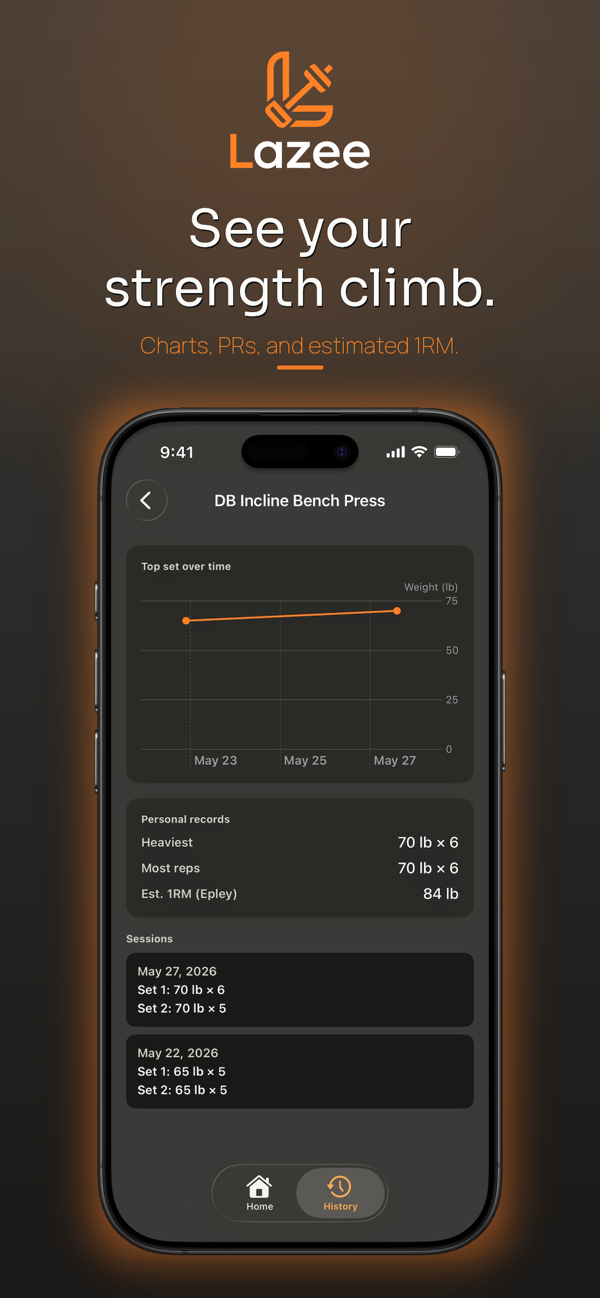Lazee progress tracking